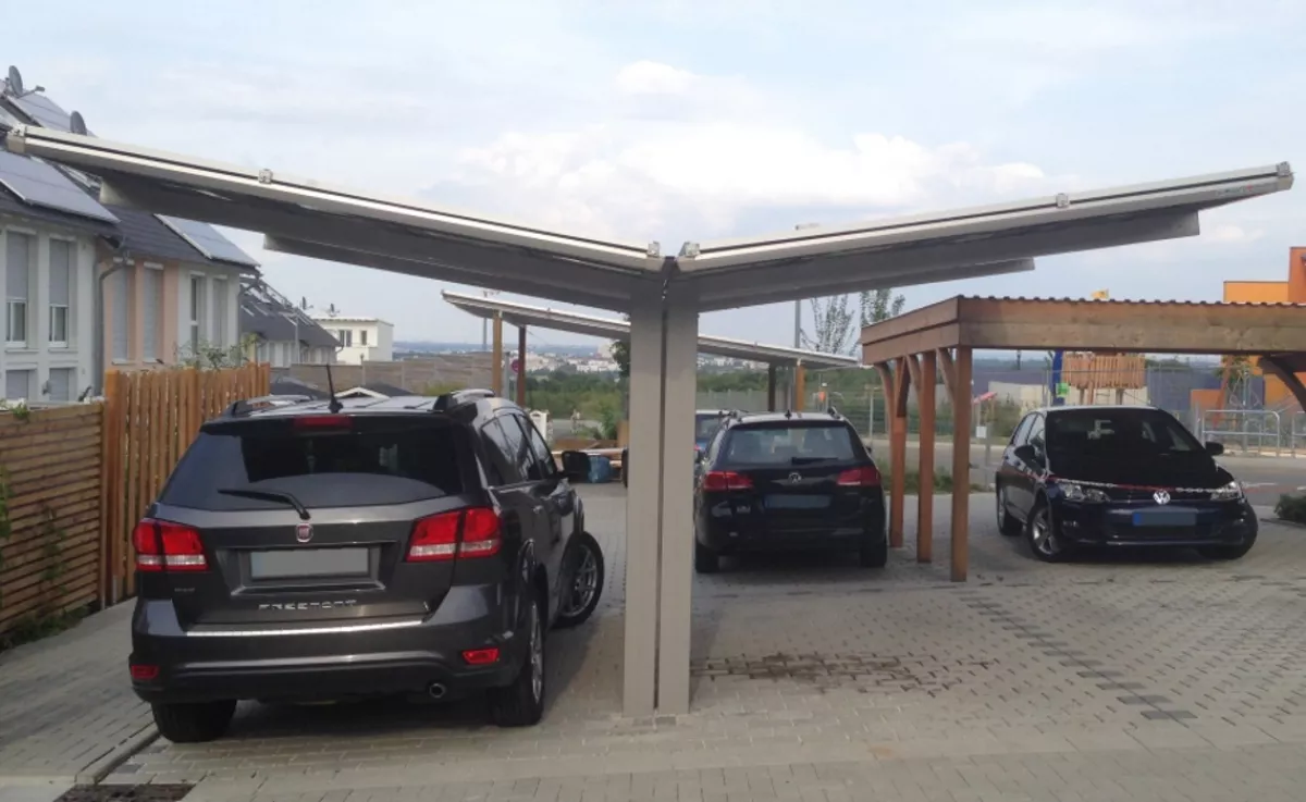 Ximax Design-Carport Linea Kombination Typ 80 Y-Ausführung Schwarz L 4,95 m x B 5,48 m