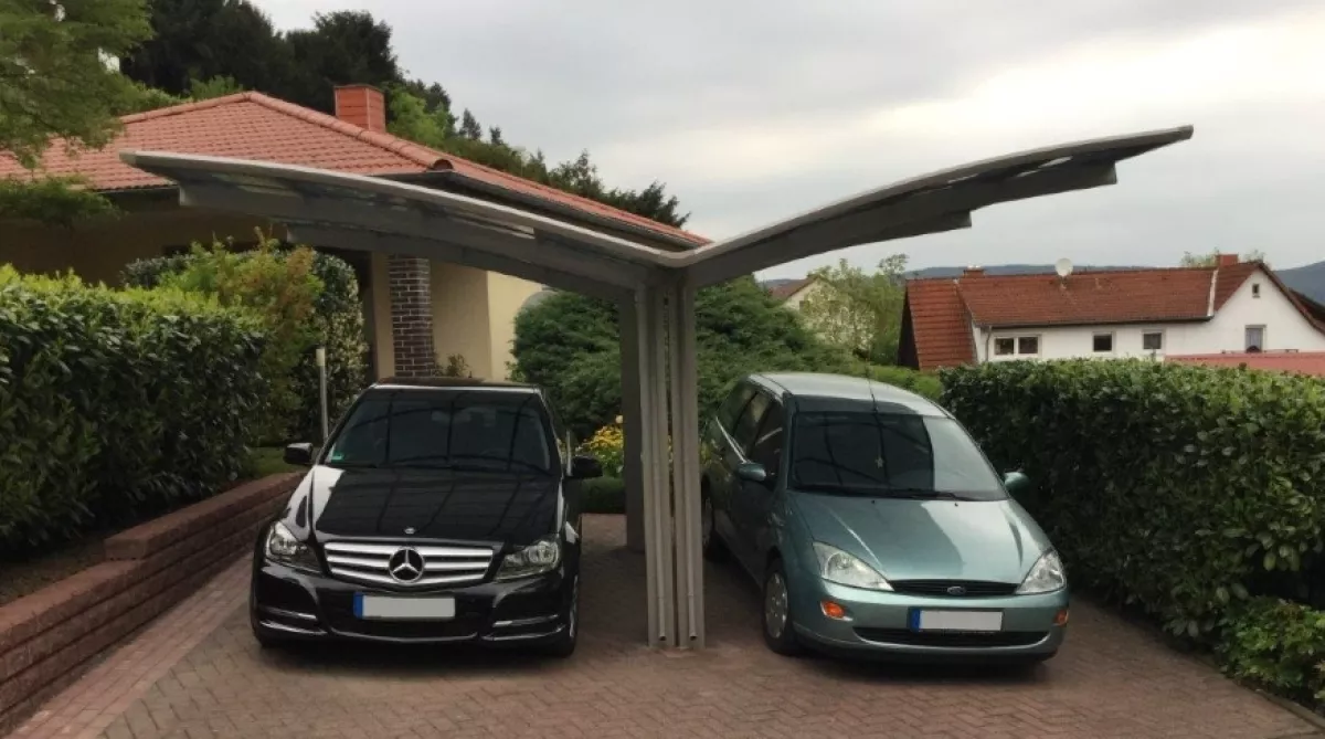 Ximax Design-Carport Portoforte Kombination Typ 80 Y-Ausführung Schwarz L 4,95 m x B 5,43 m