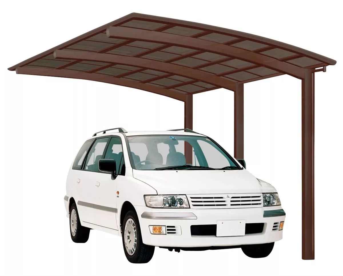 Ximax Design-Carport Portoforte Typ 110 Standard Mattbraun aus Aluminium L 4,95 m x B 3,01 m