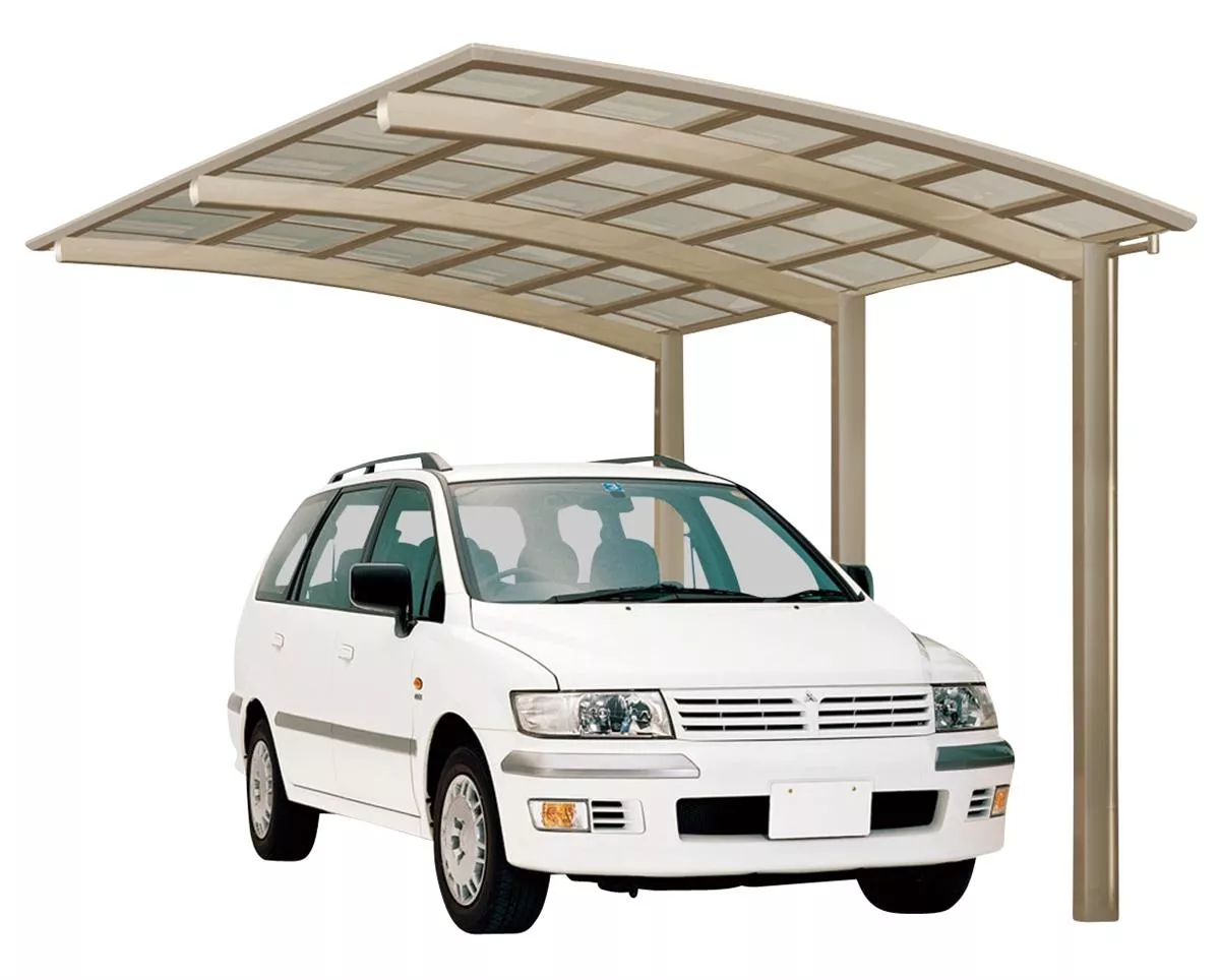 Ximax Design-Carport Portoforte Typ 110 Standard Edelstahl-Look L 5,56 m x B 2,41 m