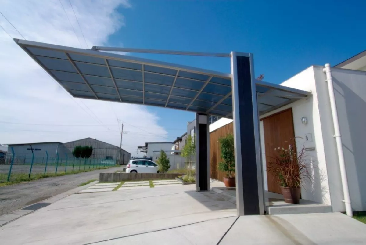 Ximax Design-Carport Typ My Port Typ 150 Edelstahl-Look L 5,01 m x B 3,04 m x H 3,12 m