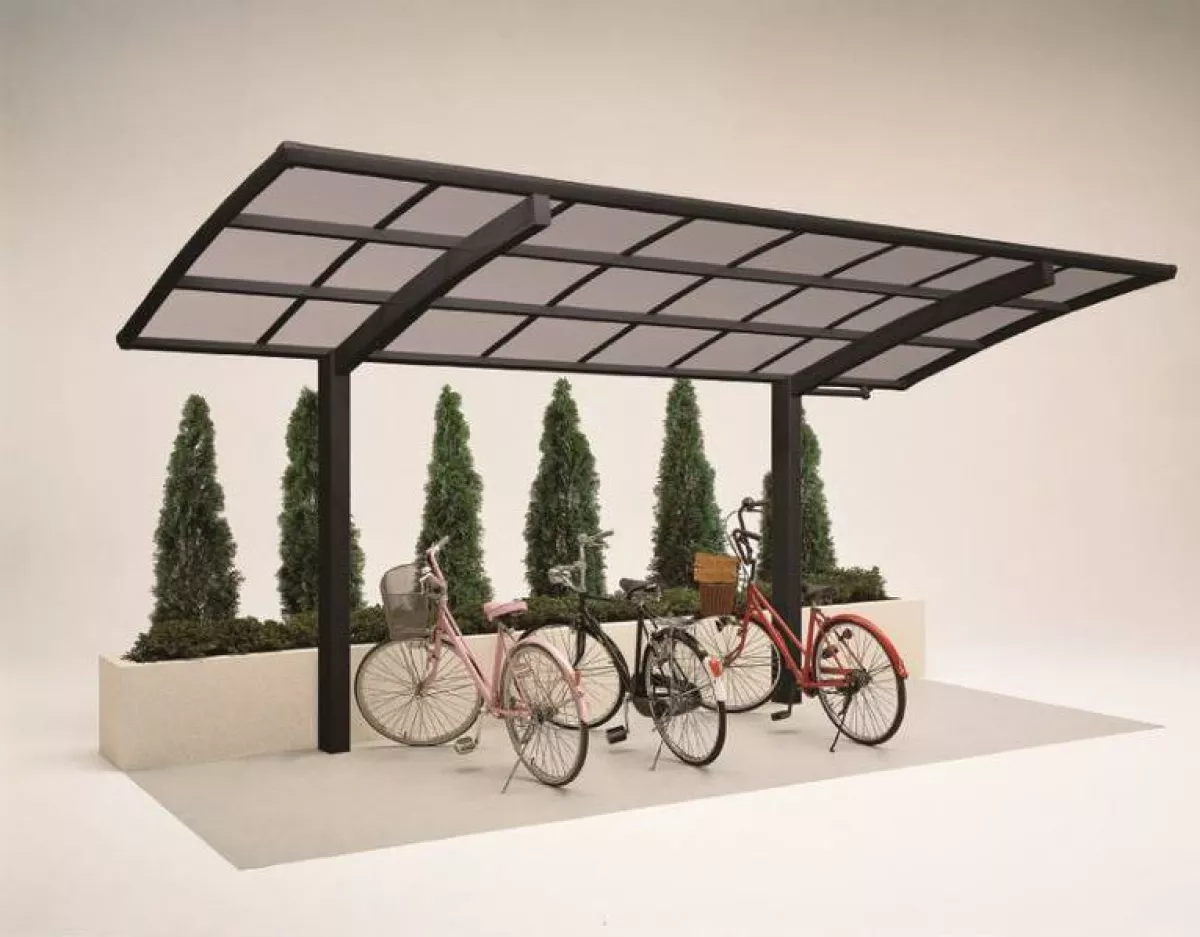Ximax Design-Carport Typ Portoforte Typ 60 Mini Edelstahl-Look L 4,95 m x B 2,01 m