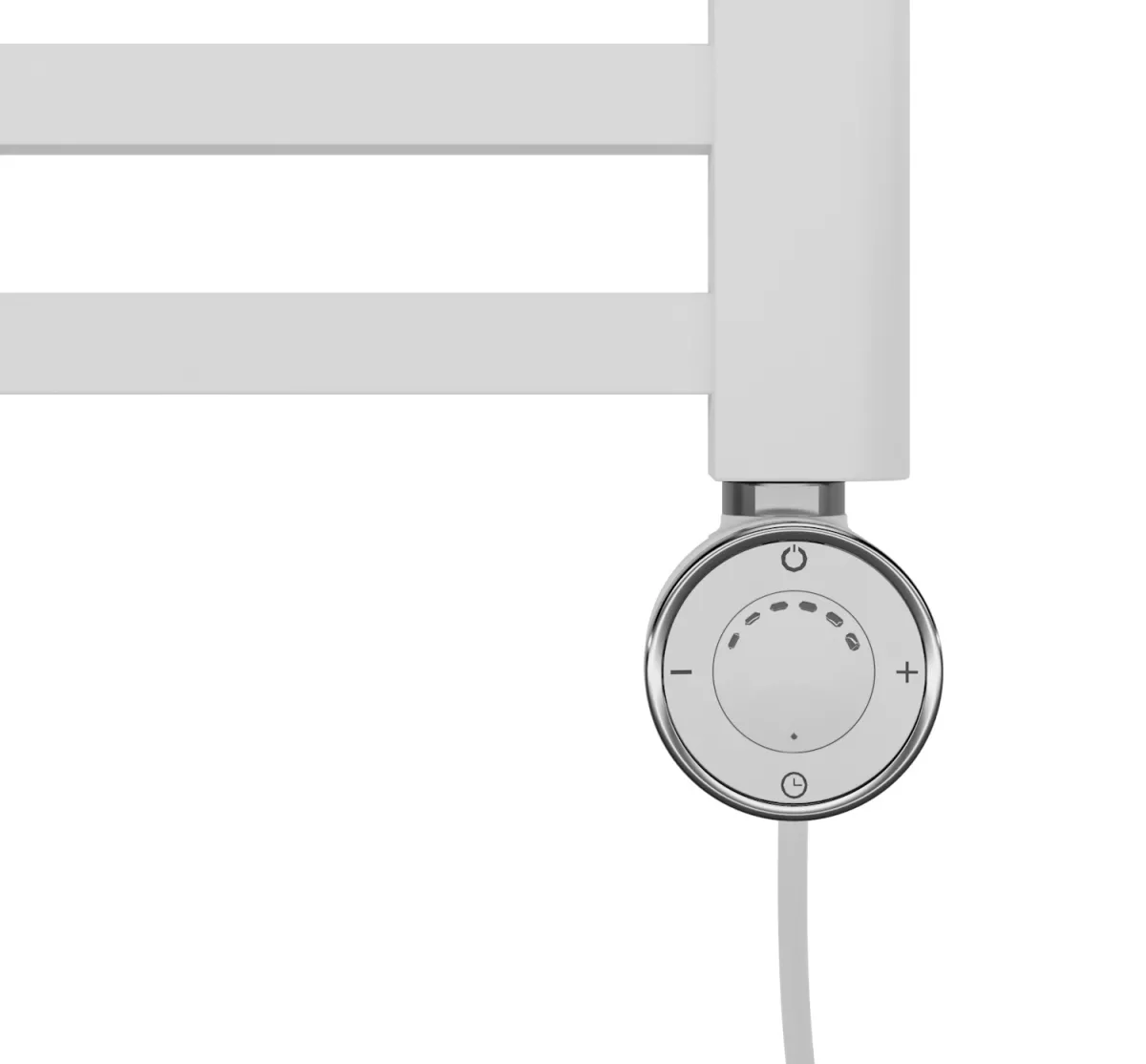 Ximax Design-Heizkörper Zubehör Anschlussarmaturen Heizstab Typ 3.1 mit Thermoelement, integriertem Raumthermostat, Übertemperatursicherung, Schukostecker weiss 600W