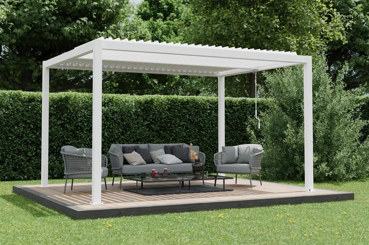 Ximax Pergola Shade Weiss 3 x 4 m Lamellendach Manuell