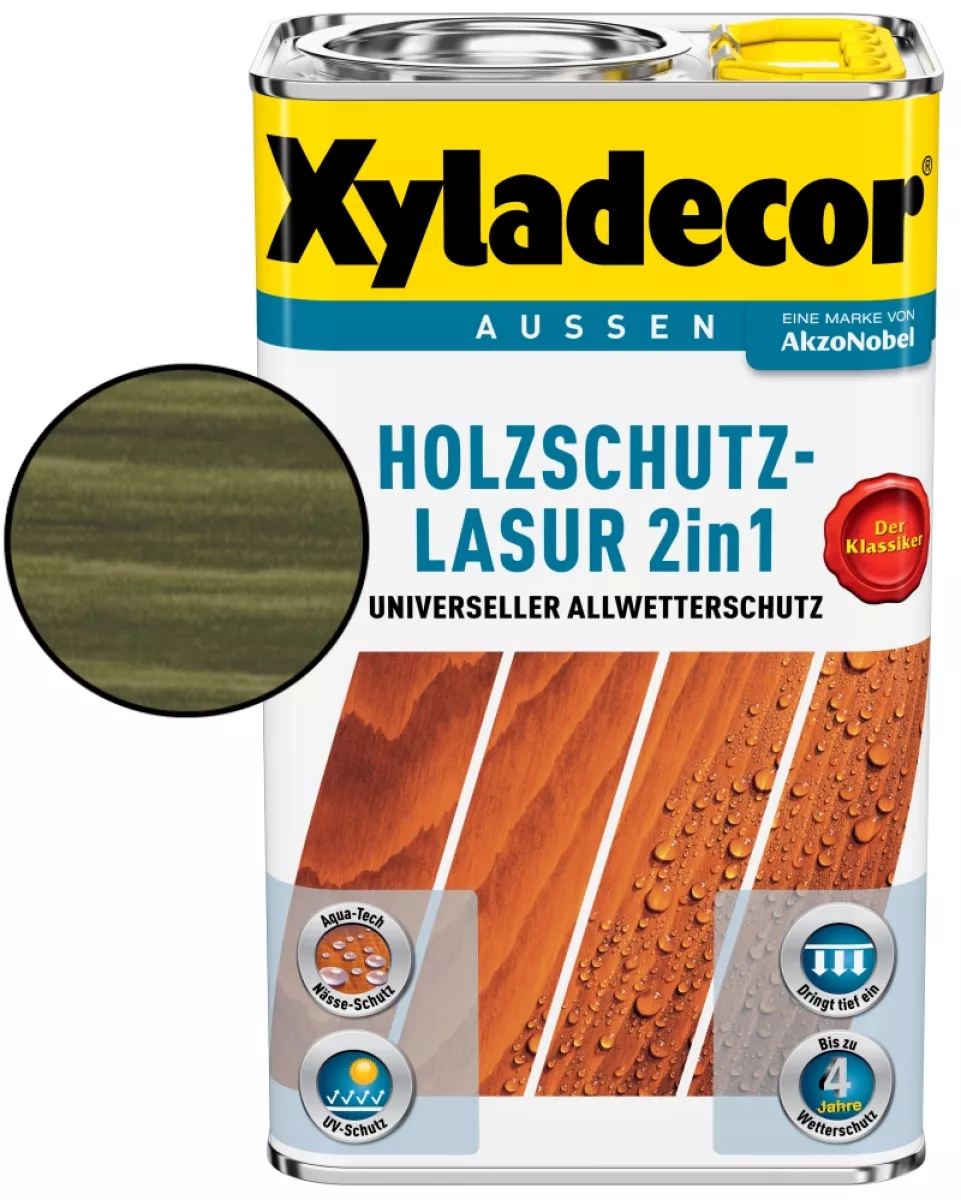 Xyladecor Holzschutzlasur 2in1 Tannengrün 750 ml